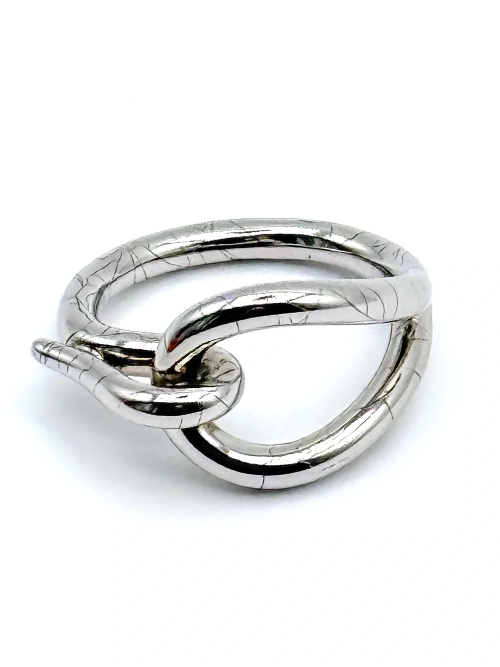 Vintage Hermès Silver Jumbo Scarf Ring with Box - Picture 5 of 10